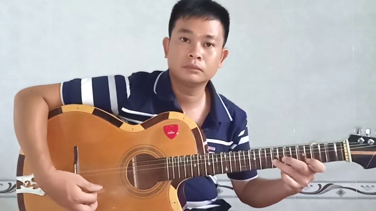 Tự học ghita cổ | Câu 1 vọng cổ dây kép + 8 nhịp thòng | Tấn Thành Bàu Năng