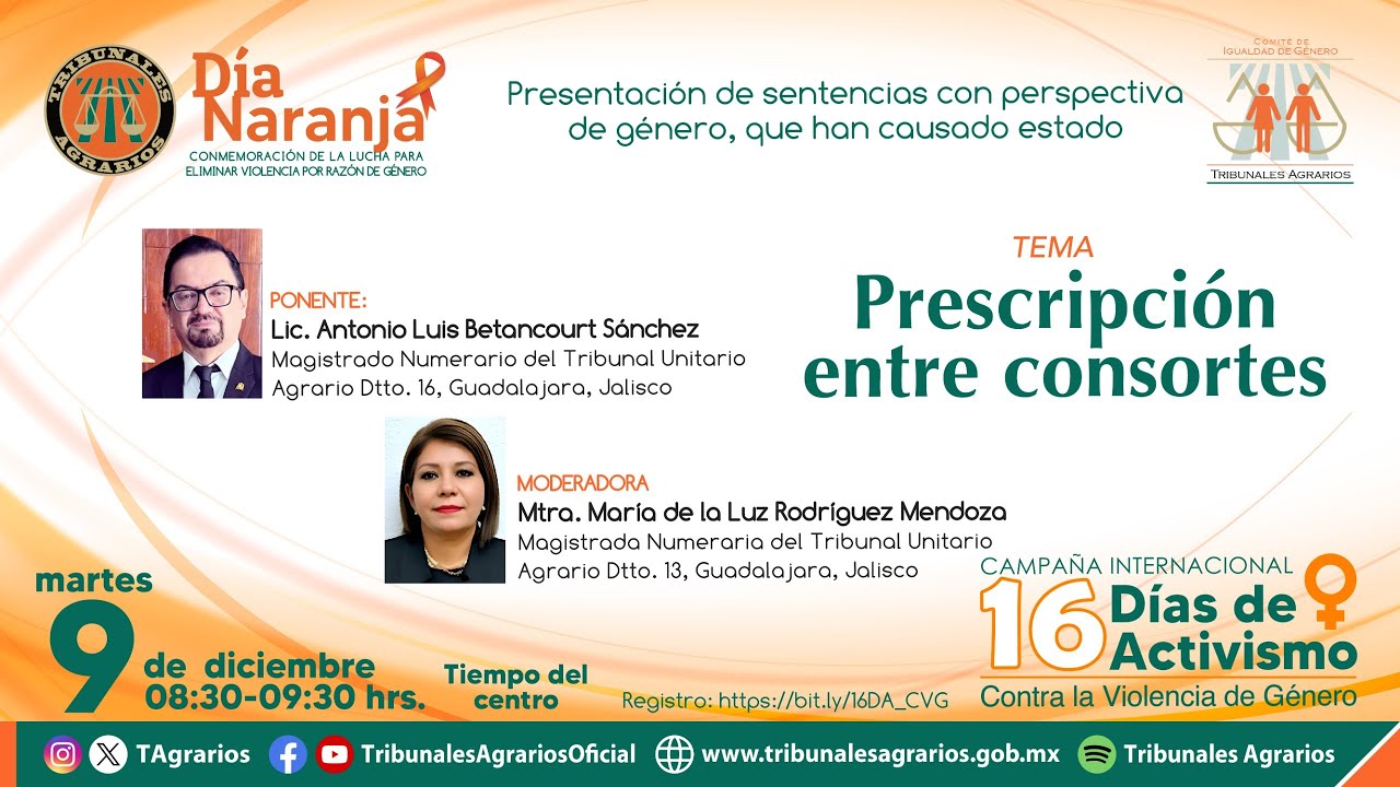09/12/25 | 16 días de Activismo | Prescripción entre Consortes