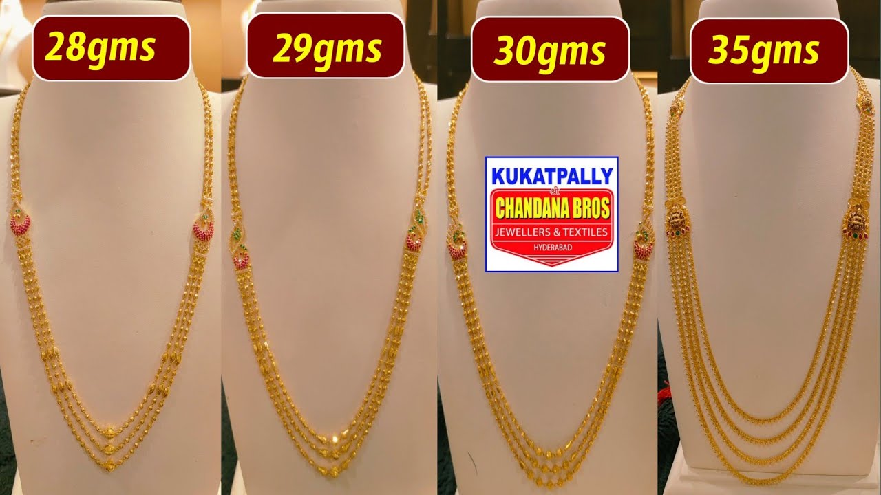 Latest Chandraharam Designs from 28gm 