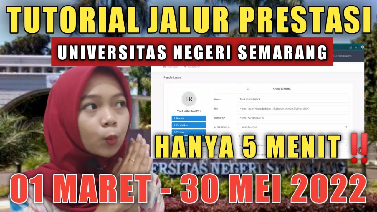 TUTORIAL JALUR RAPORT MASUK UNNES 2022 | cara daftar jalur prestasi UNNES 2022