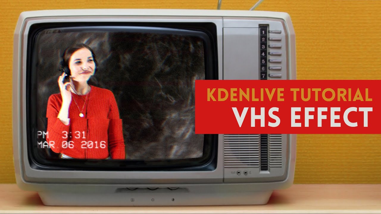 Kdenlive Tutorial - VHS effect, cropping and video through an image
