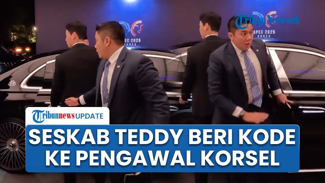 Momen Letkol Teddy Beri Kode sebelum Prabowo Turun Mobil, Seskab Colek Pengawal dari Korea Selatan