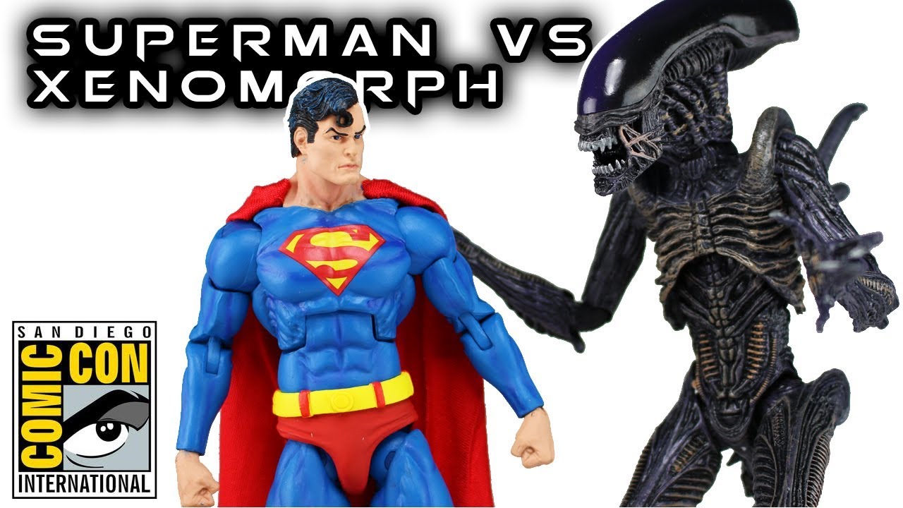 NECA SUPERMAN vs ALIENS SDCC Exclusive Dark Horse Action Figure 2 Pack Review
