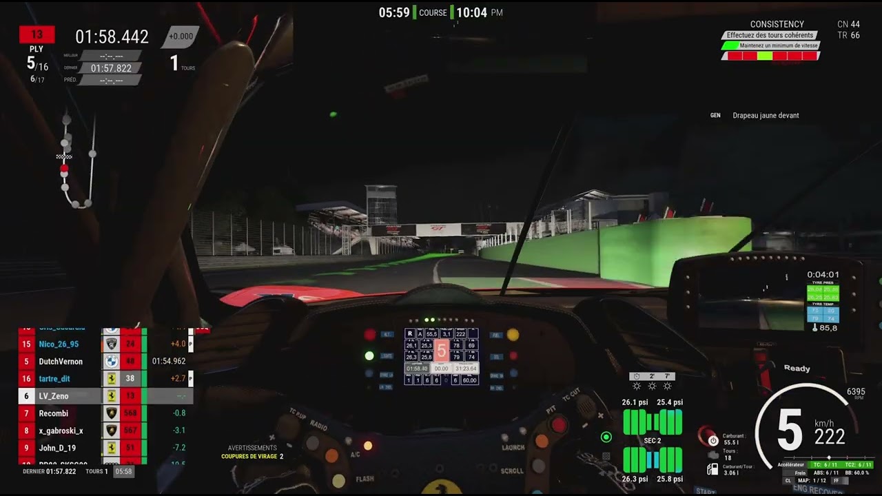 Première vraie course sur ACC (P25 à P3)