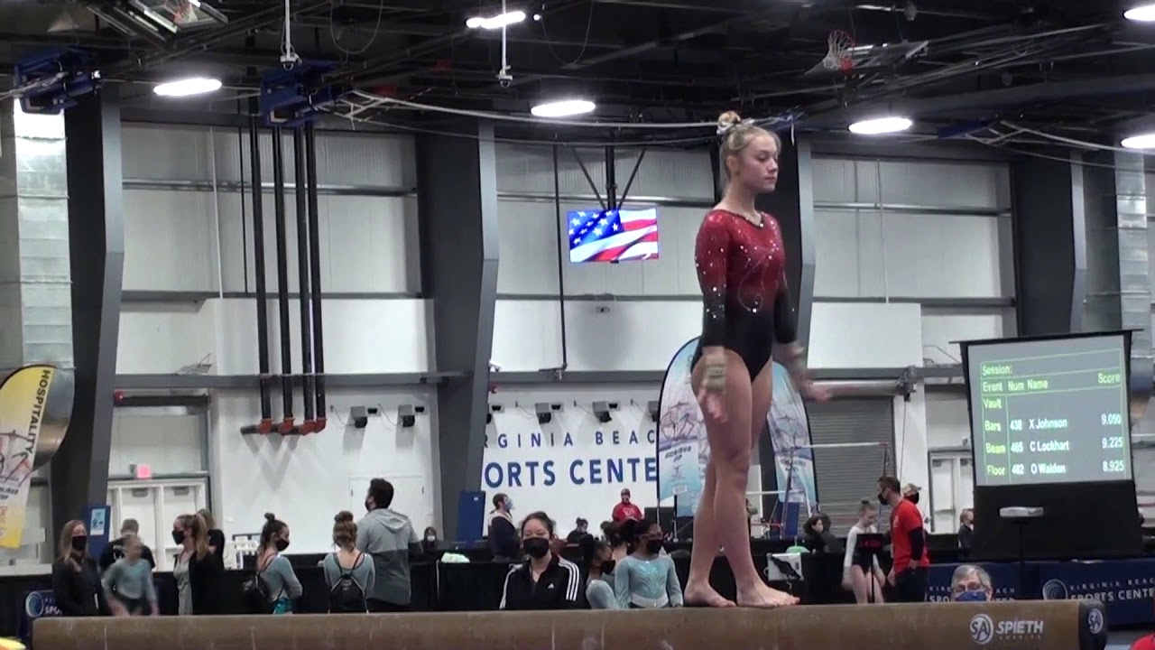 Skyler Downs Level 8 Beam Routine 2021 9.550