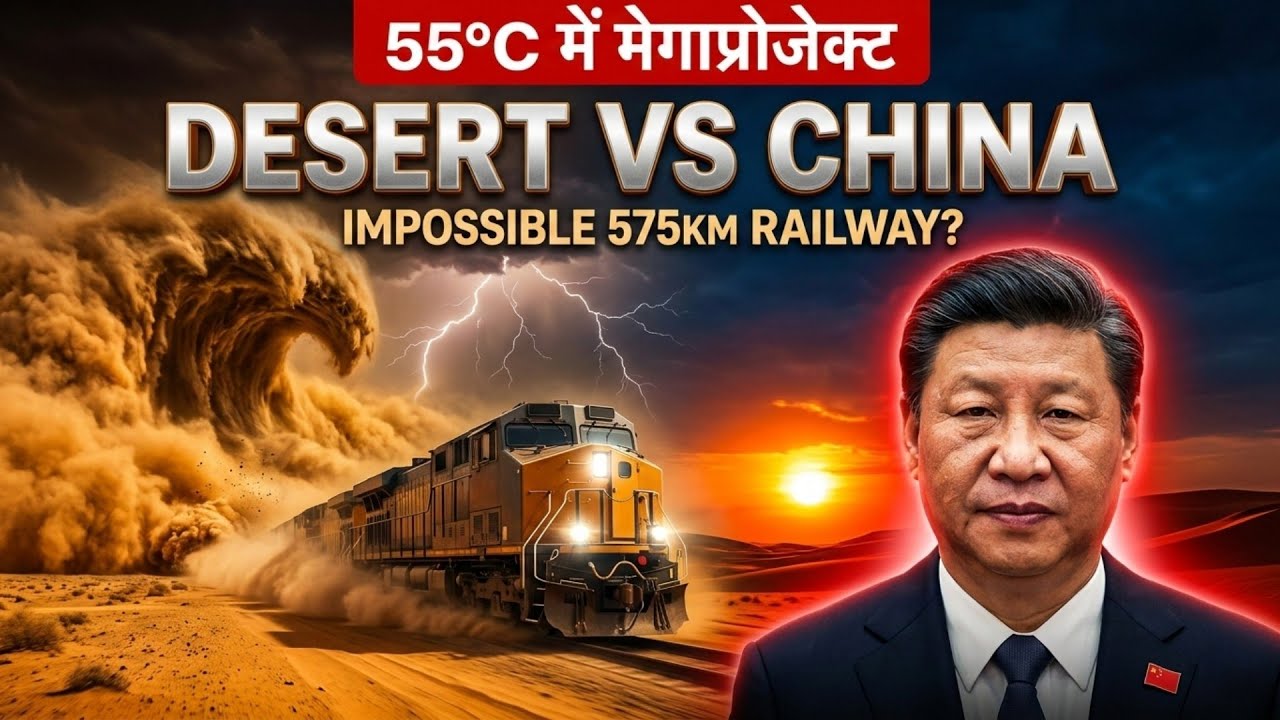 DESERT vs CHINA 😱 55°C में बना 575KM Sahara Mega Railway | Africa Power Shift?