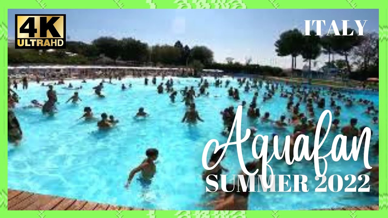 (4K) Italy 🇮🇹 AQUAFAN Summer Water Party 2022 Riccione
