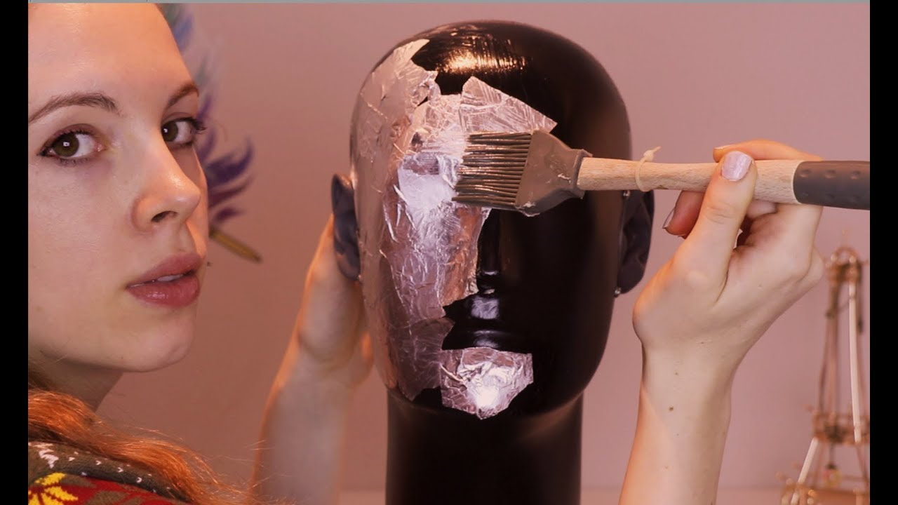 Satisfying ASMR Video Buttering & Foiling Binaural Microphone