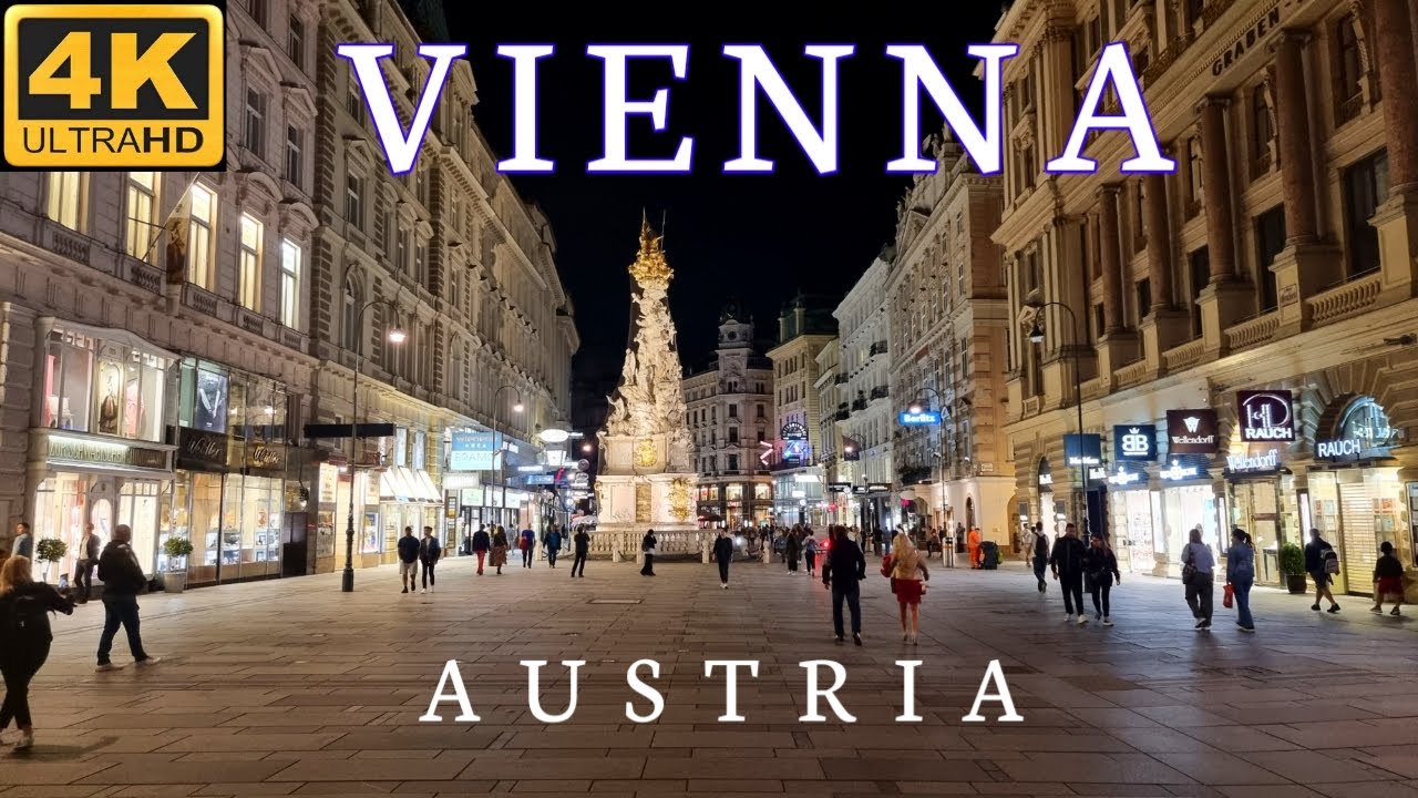Vienna Austria - September Evening Walking Tour 4K UHD