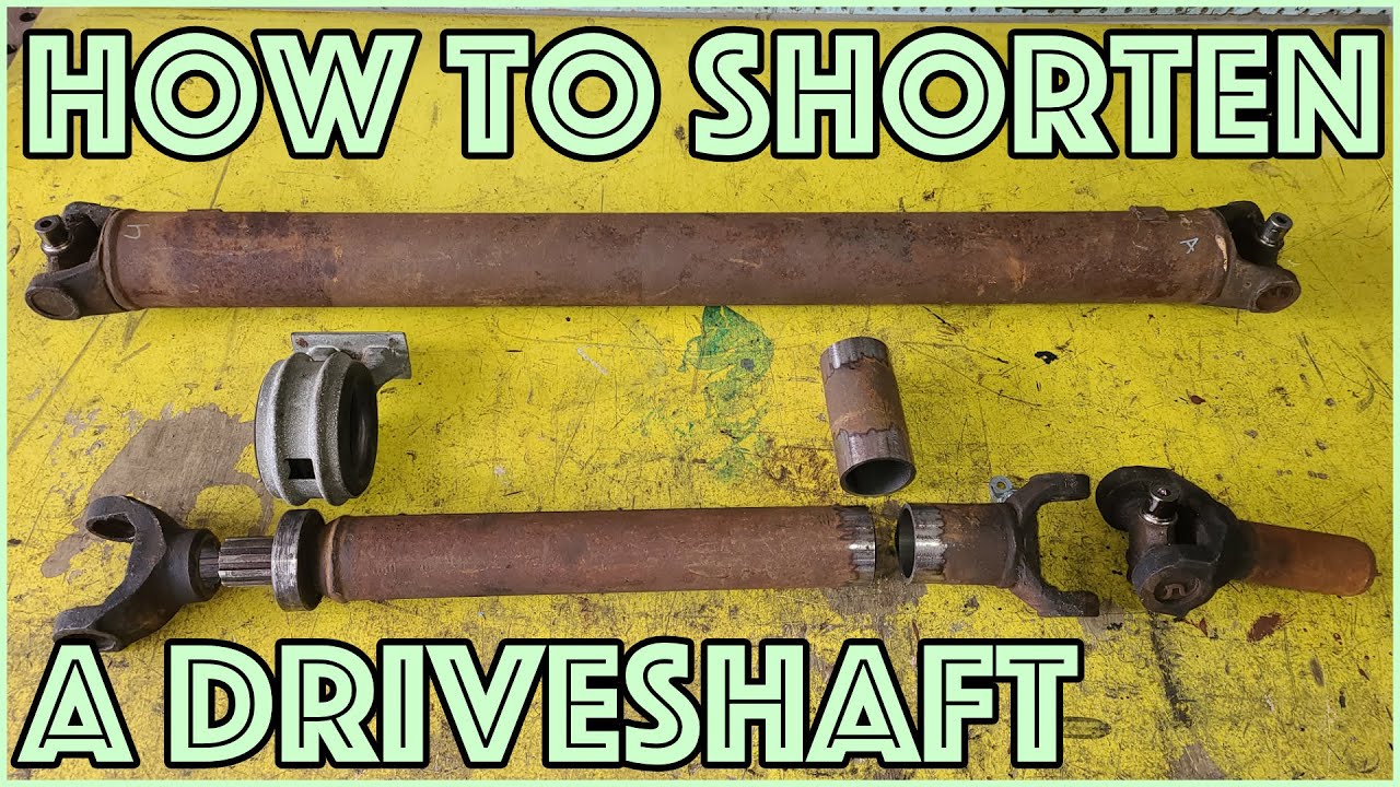 How to shorten a driveshaft at home.