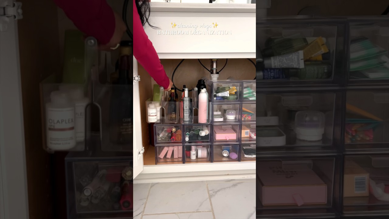 Bathroom organization #organization #organizedhome #declutter #asmr #cleanwithme #asmrcleaning