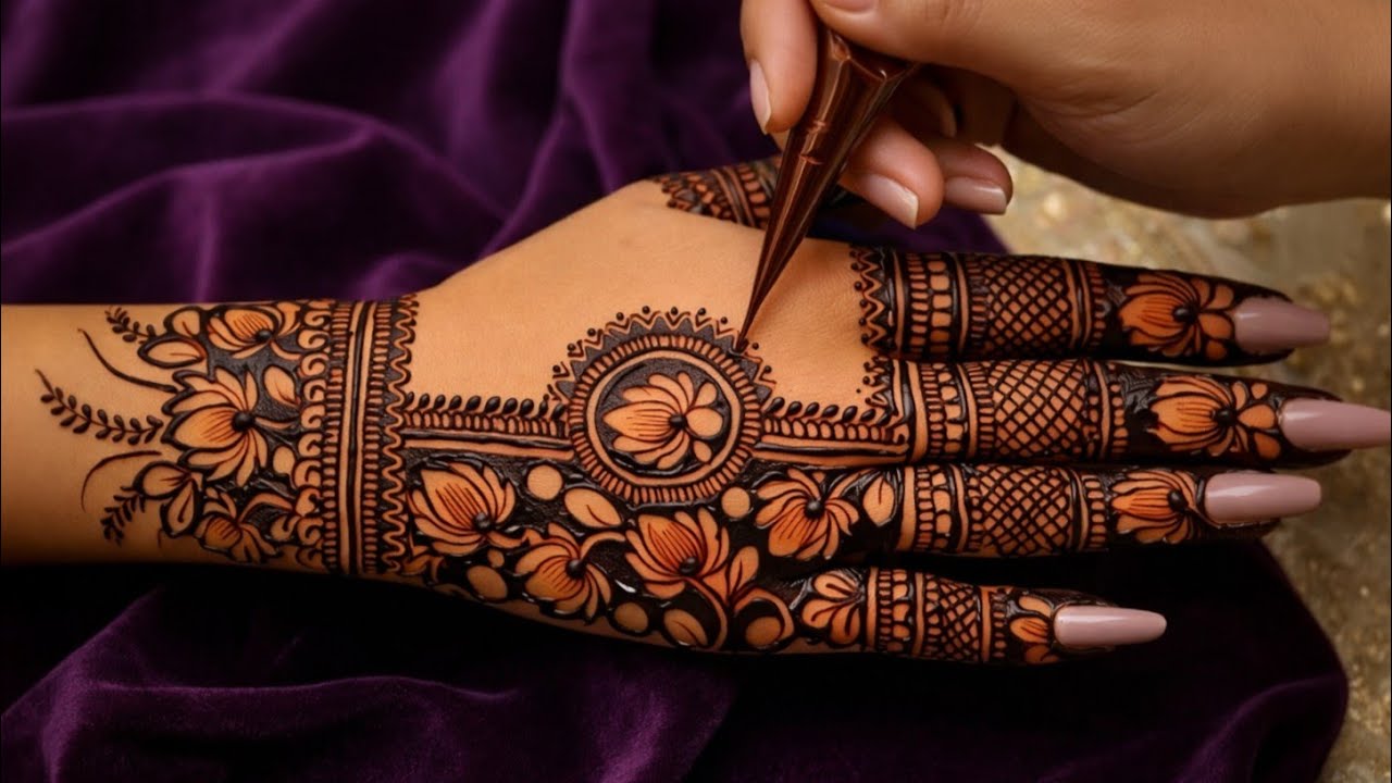 Simple & Beautiful Lotus Mehandi Design 2026 🌸 | New Bridal Mehandi Art ✨ | Kamal Mehandi 😍