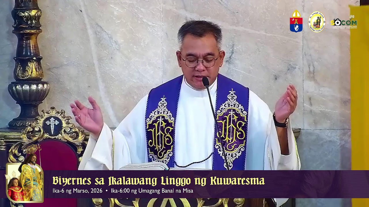 LIVE: Biyernes ng Ikalawang Linggo ng Kuwaresma (Marso 6, 2026 - 6:00 AM Mass)