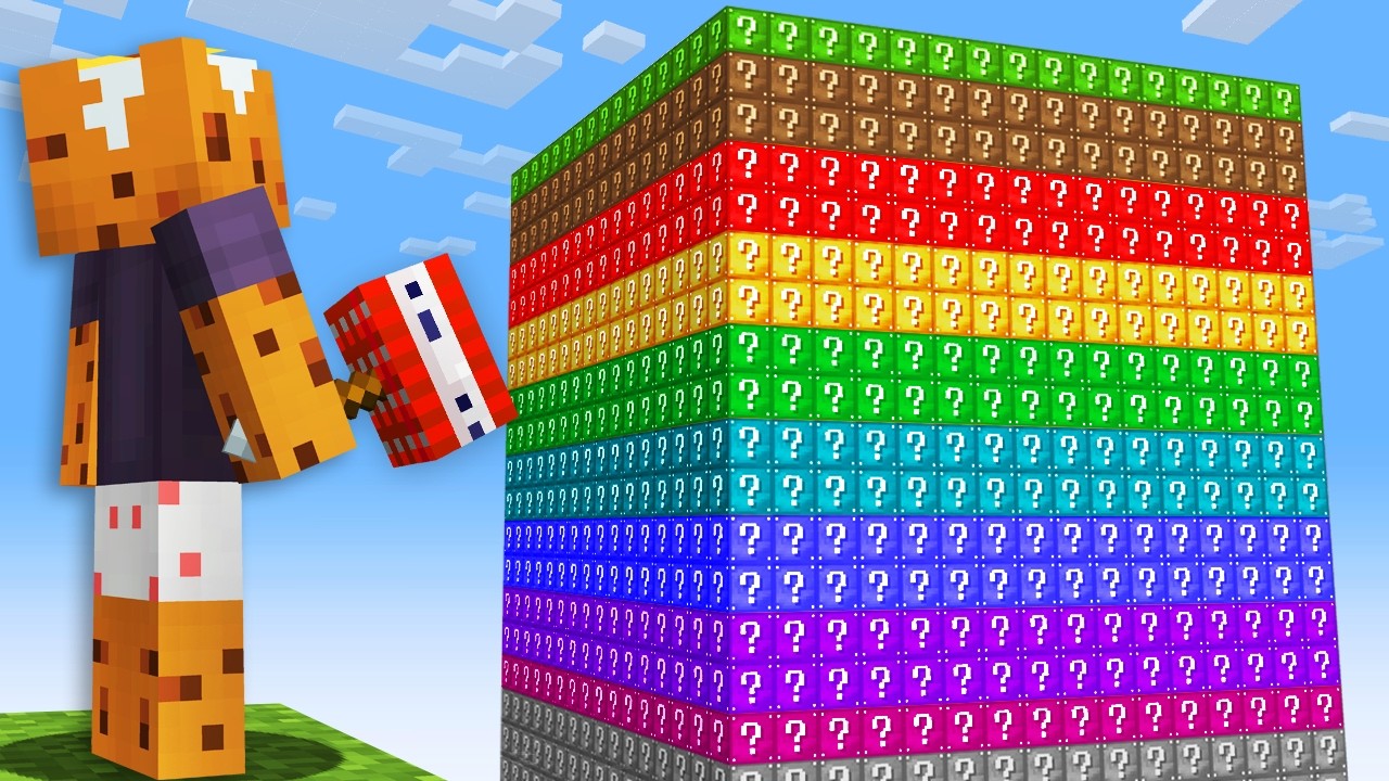 100 Days, But on a LUCKY BLOCK One Chunk