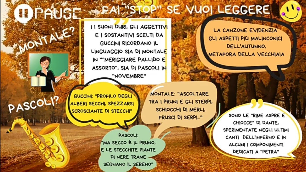 Autunno ~ Francesco Guccini (con testo e figure retoriche) 🍁🍂