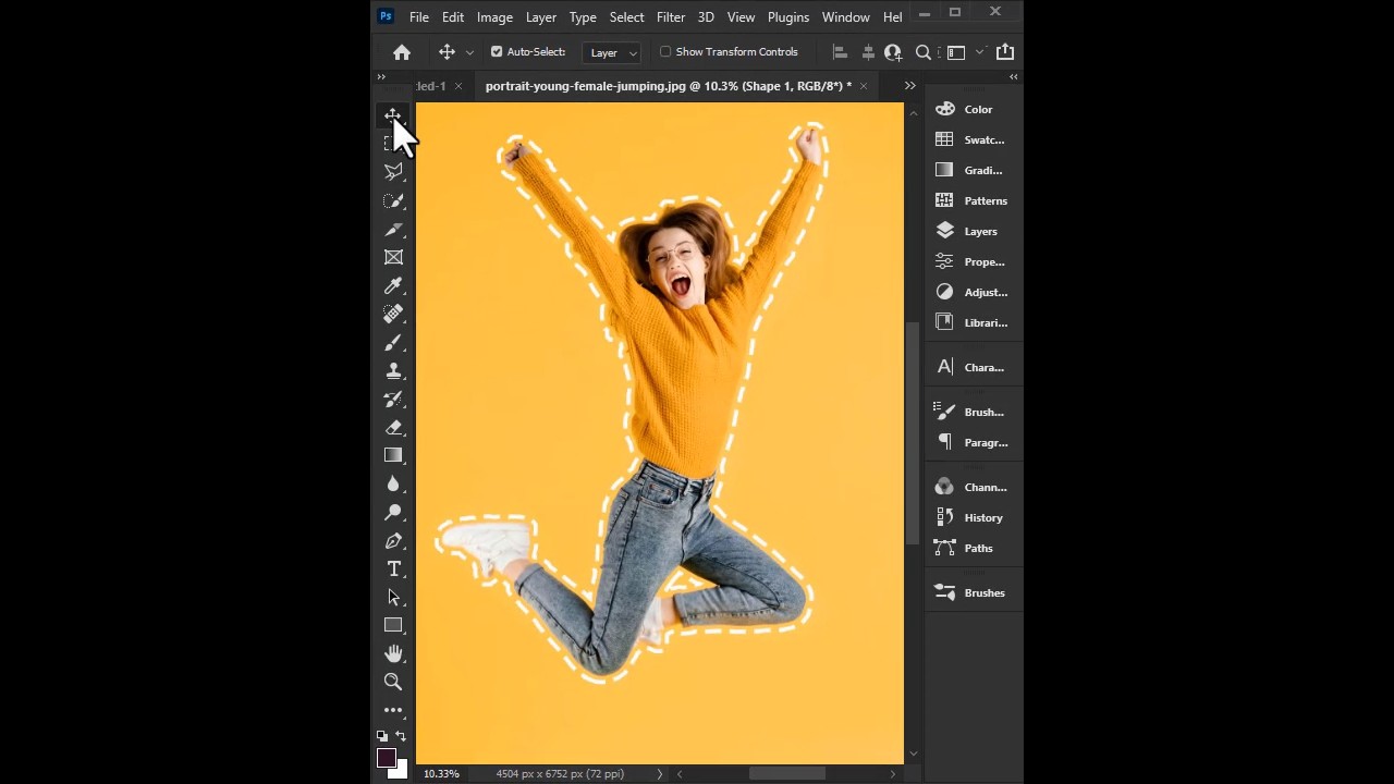 Outline Stroke effect in Photoshop #shorts #edit