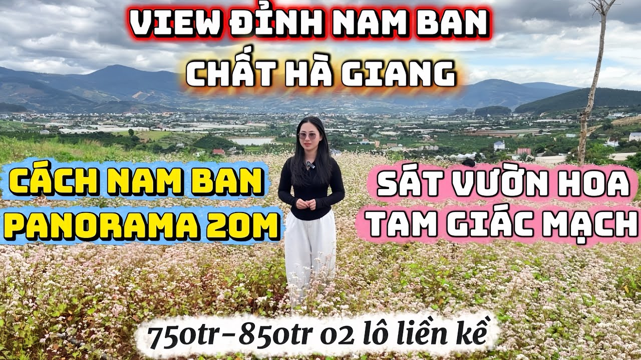 Đất ven Đà Lạt| Ngắm trọn view Nam Ban từ trên cao| 193m2-103m2 ONT, 213m2-114m2 ONT giá chỉ 750tr