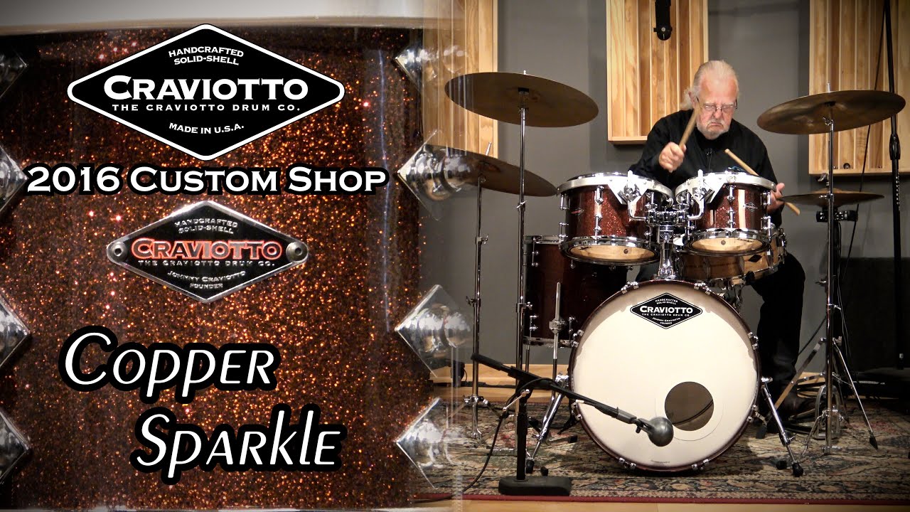 2016 Craviotto Solid Maple Drum Kit - Copper Sparkle
