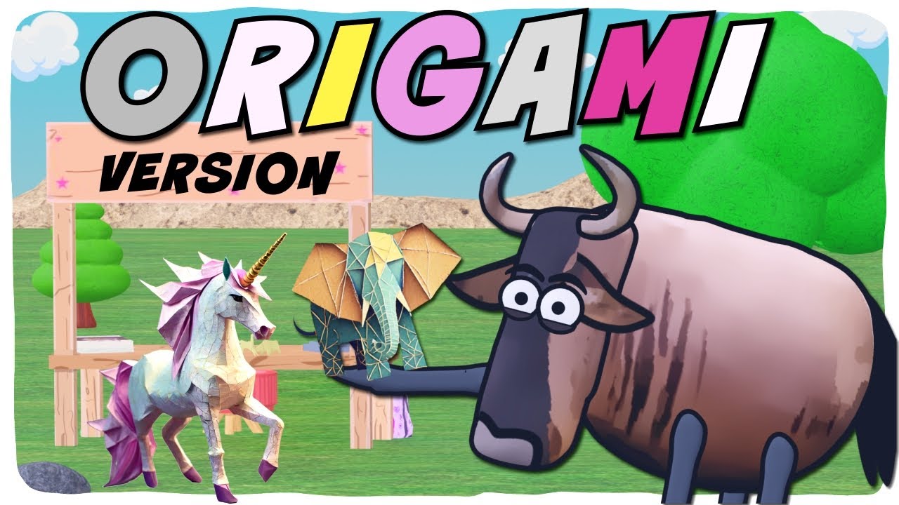 ORIGAMI VERSION. WILDEBEEST FROM BIRDBOX STUDIO