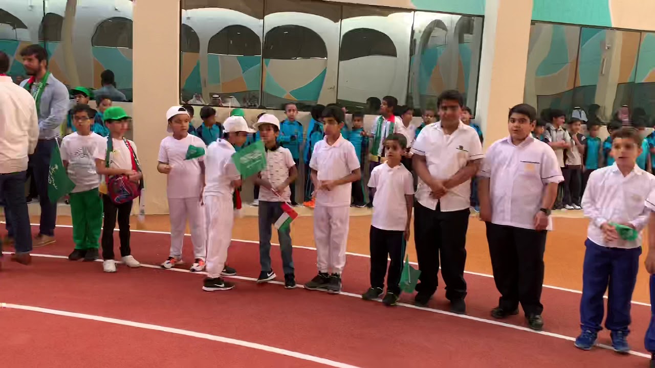 احتفال مدرسة السميح للتعليم الاساسي بأبوظبي باليوم الوطني السعودي 89🇦🇪🇸🇦