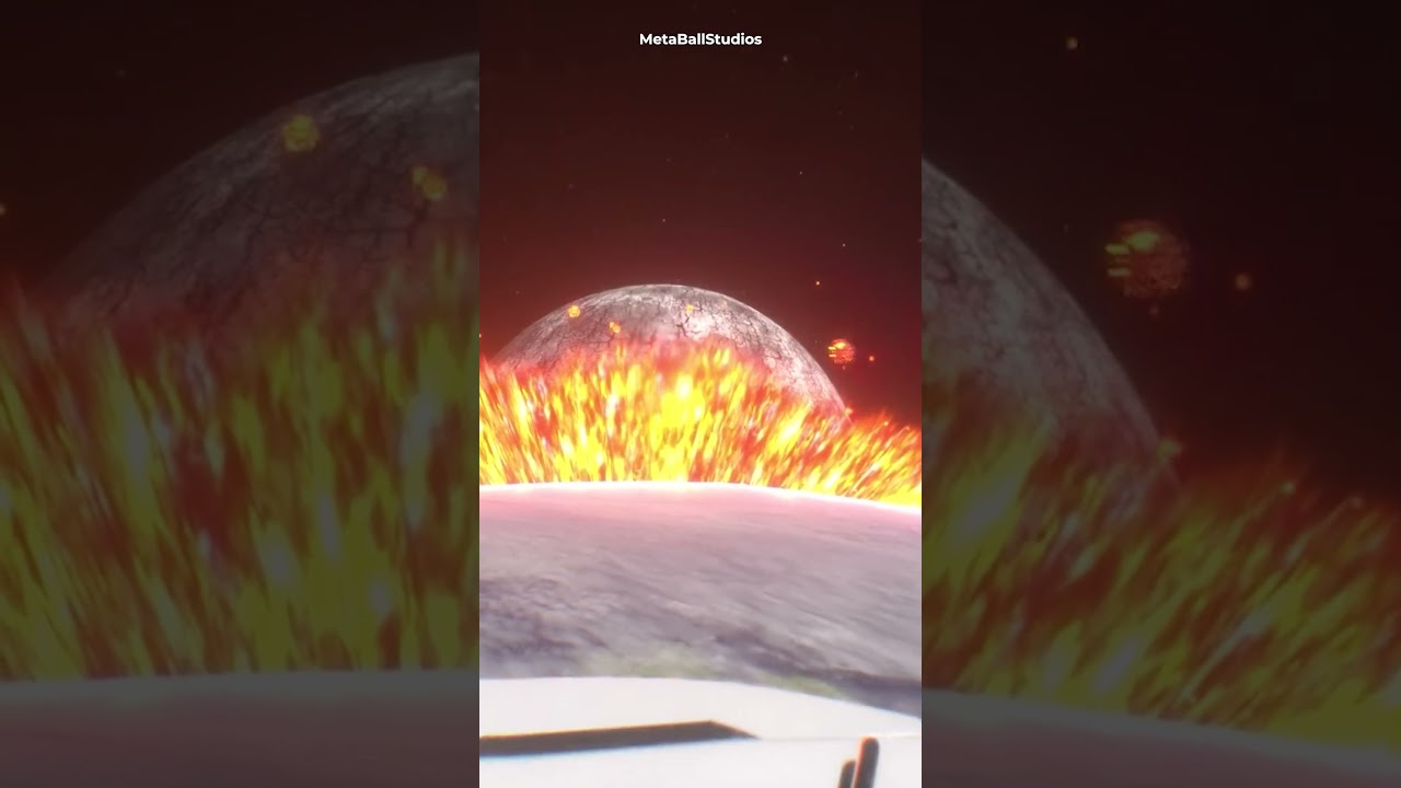 If the moon hit Earth. A collaboration with MetaBallStudios & Universe Sandbox 2. 