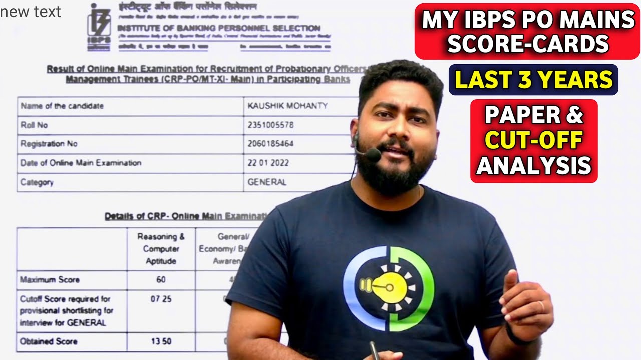 📊 My IBPS PO Mains Scorecard & Strategy | IBPS PO Mains Previous Year Paper Analysis & Cut-Off Trend
