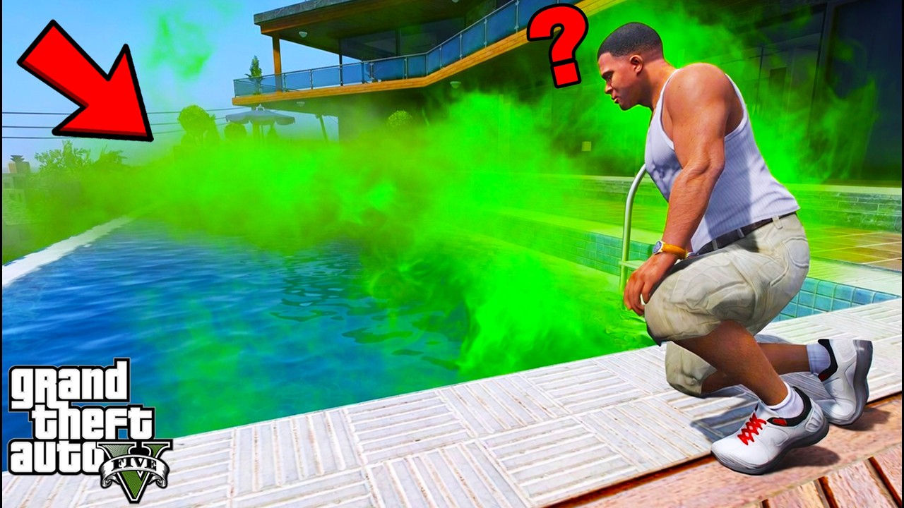 What&rsquo;s Inside Franklin&rsquo;s Swimming Pool in GTA 5 | SHINCHAN and CHOP