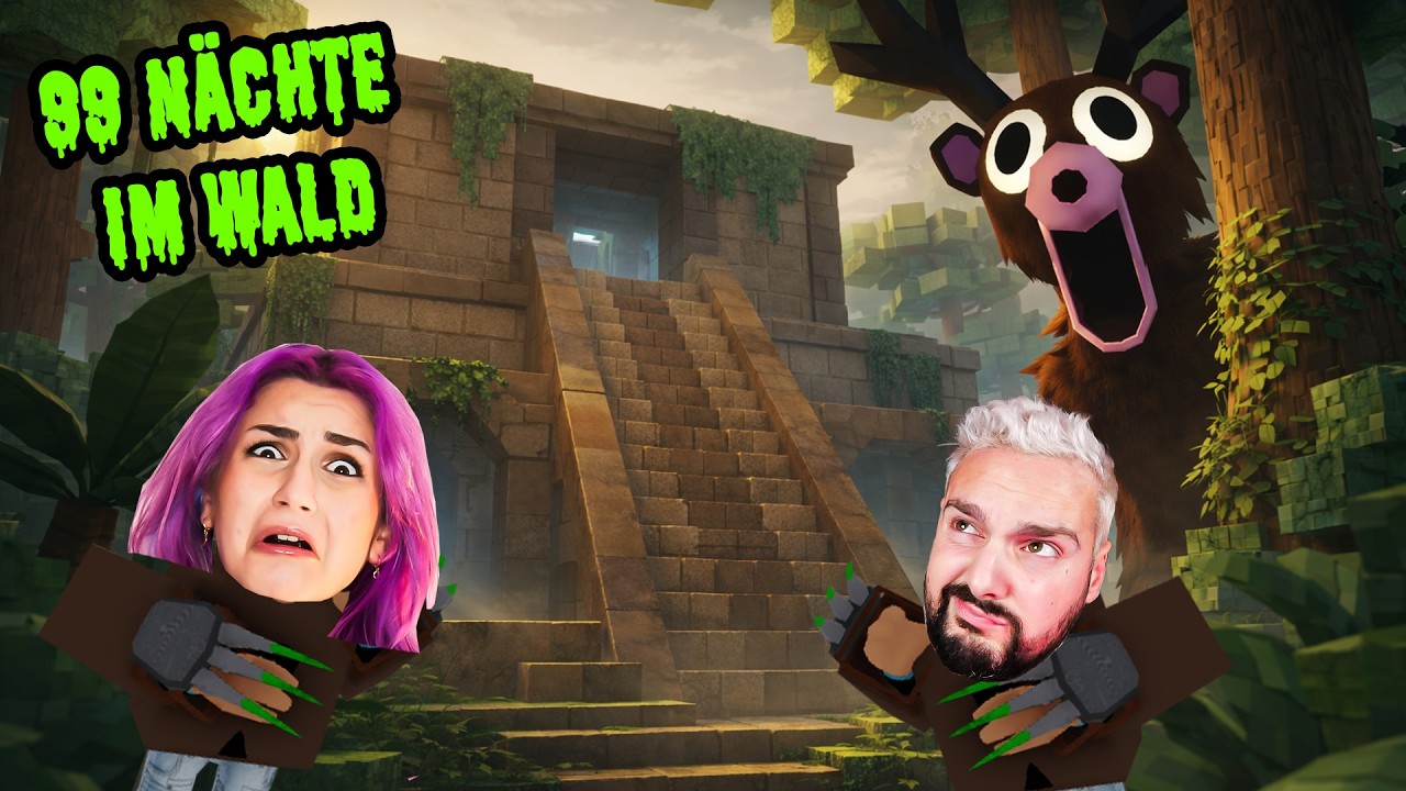 KAAN & DANIA FINDEN GEHEIMEN TEMPEL VOM HIRSCH! (99 Nächte im Wald Dschungel-Biom Update)