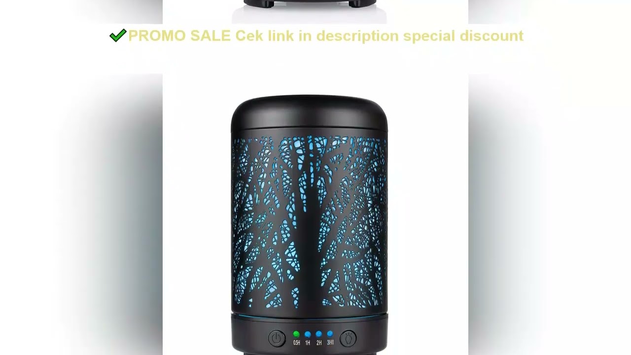 100ml Ultrasonic Air Humidifier Forest Deer Aroma Essential Oil Diffuser Hallow Metal 7 Color LED Ar