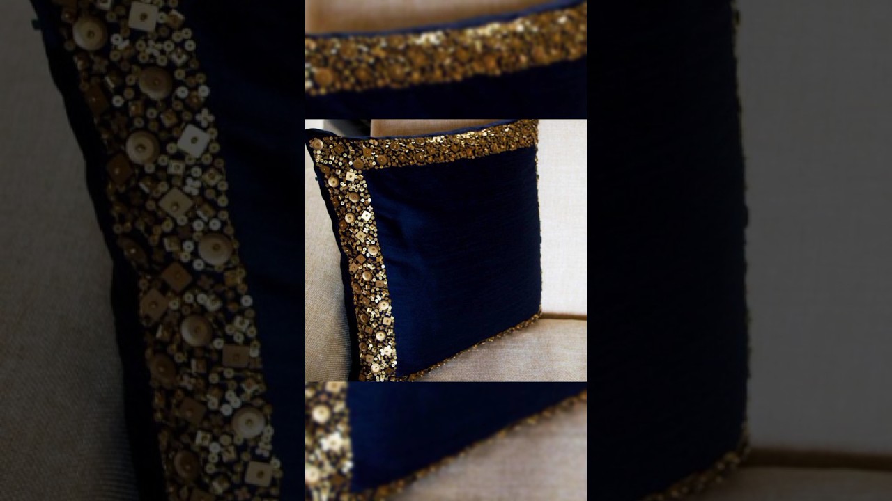 Very beautiful handmade velvet cushion design #shortsvideo #youtubeshorts #ladieslife