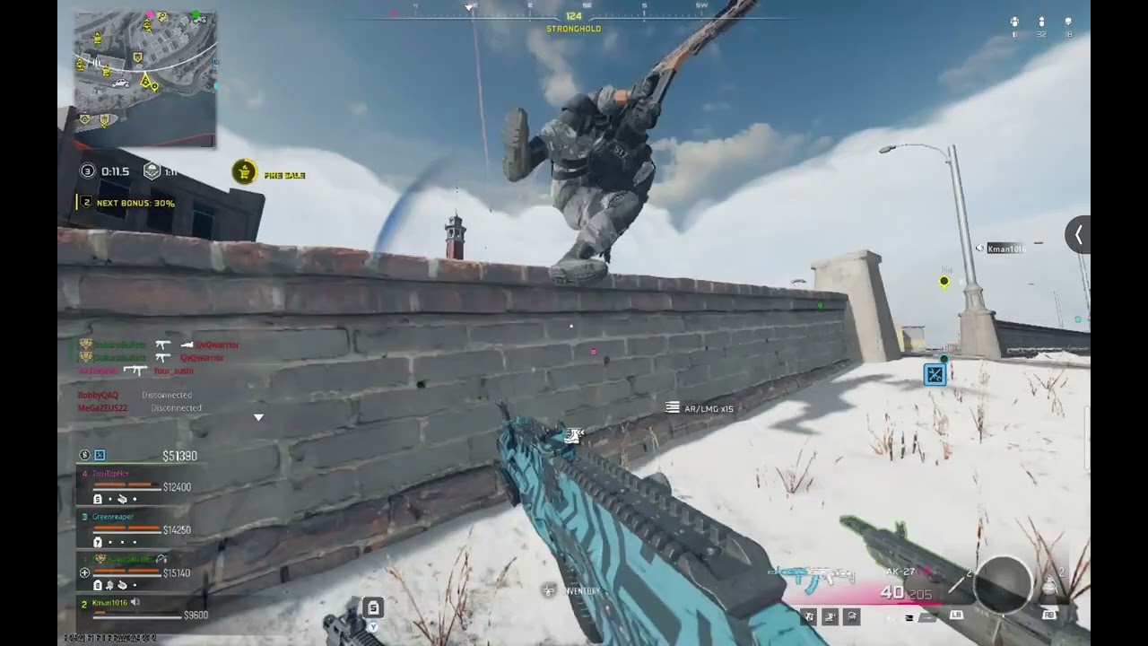 Playing call of duty warzone 