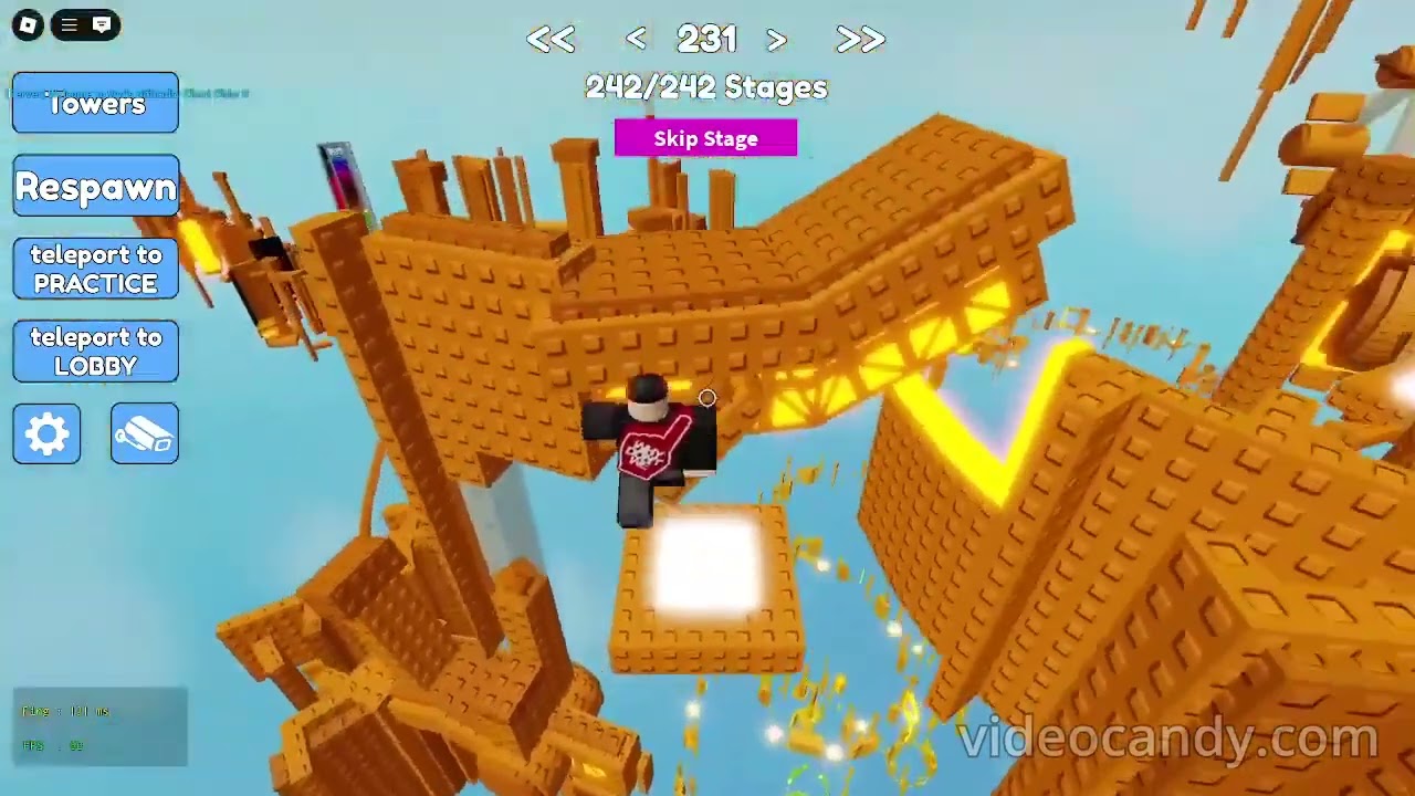 Roblox Vivi's Difficulty Chart Obby (Slightly Hard Stages 225 - 242)