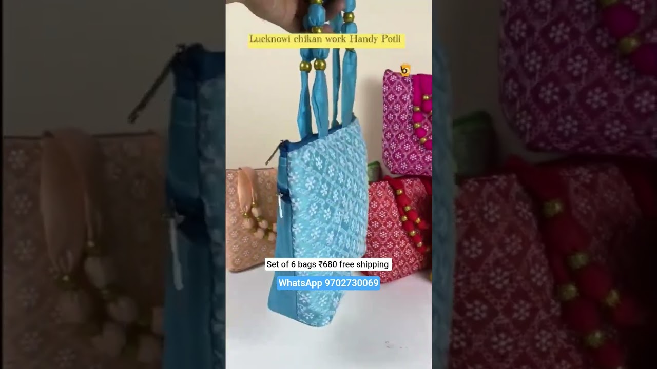 #LucknowiBag #EthnicBag #EmbroideryBag #ChikankariBag #HandEmbroideredBag #TraditionalBag