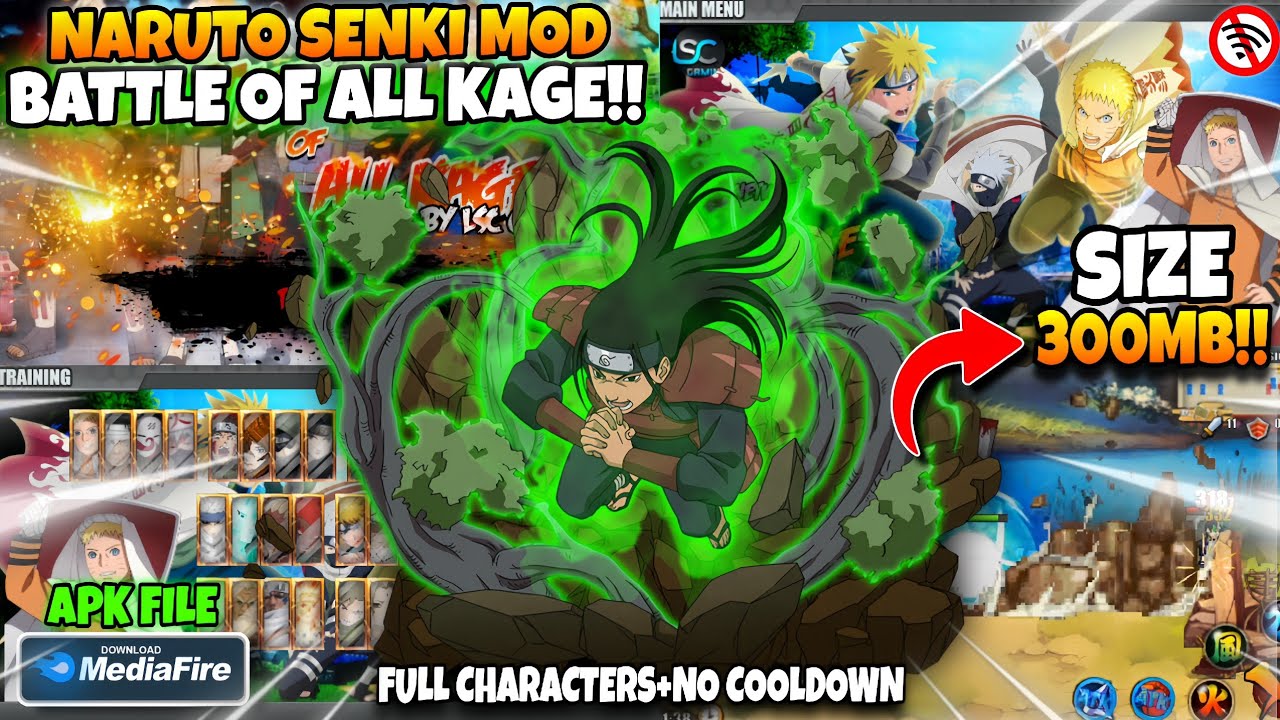 RELEASE‼️Naruto Senki Battle of All Kage Mod!! | Full Characters HD Skills