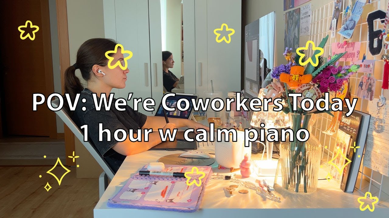 Let’s Be Coworkers For 1 Hours ☕ | design work with me, calm focus, relaxing vibes