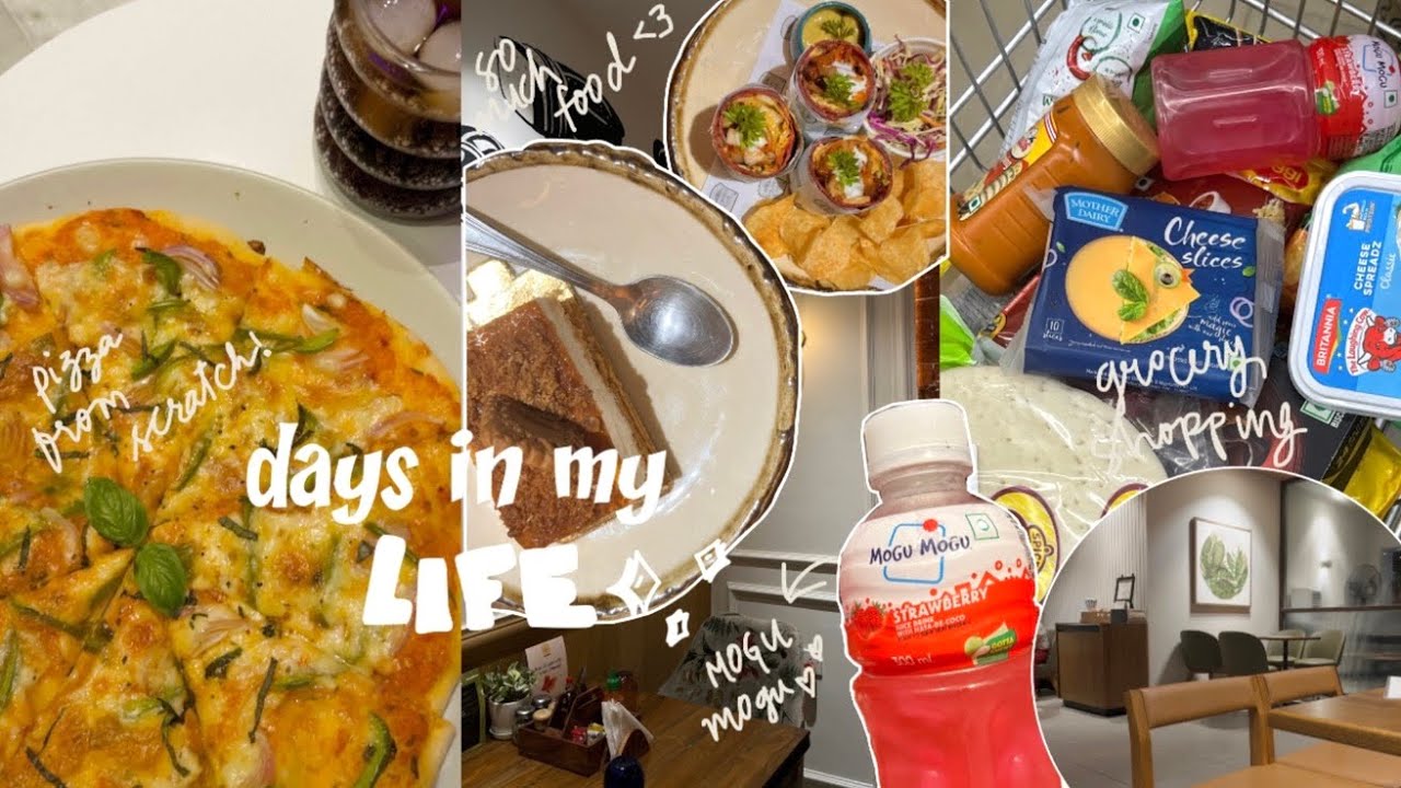 VLOG:days in my life 🍃| Life in India (making pizza,grocery shopping,coffee,going out & much more)