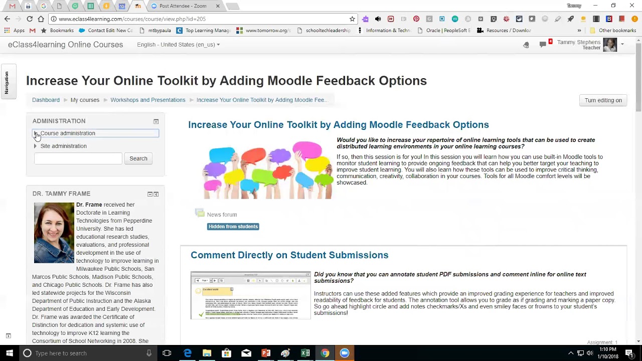 Using Moodle to Create Competency Based Education