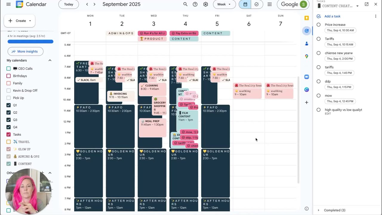 How to Color Code Google Calendar & Use Google Tasks (Step-by-Step Tutorial)