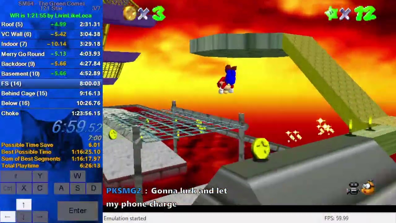 SM64 The Green Comet 121 Star in 1:18:31
