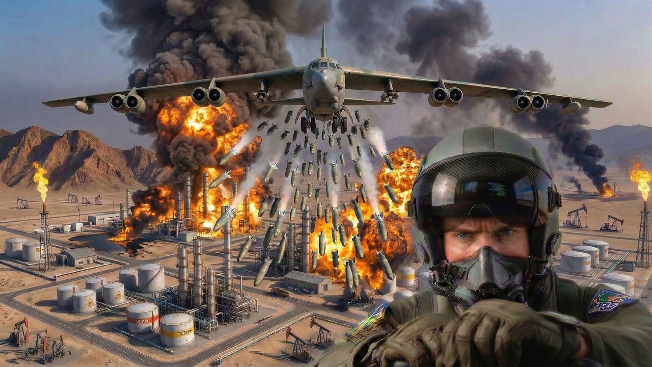 Procedimiento de despegue de emergencia del B 52 Stratofortress al campo de batalla en Irán