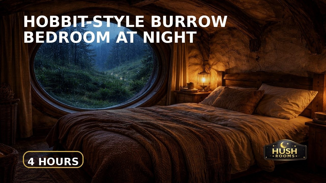 COZY BURROW BEDROOM — FOGGY NIGHT (4 HOURS)