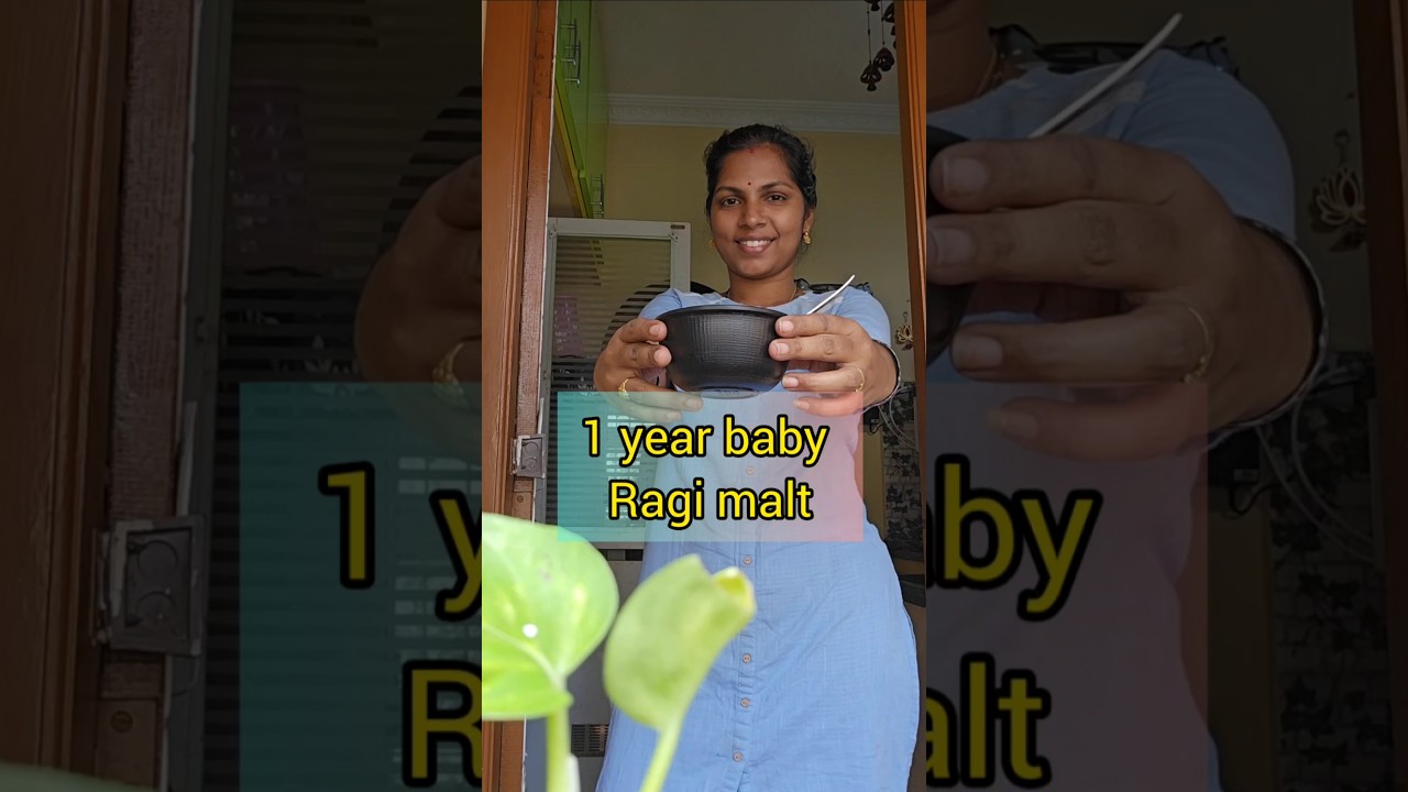 Ragi malt for 1 year baby 🎀
