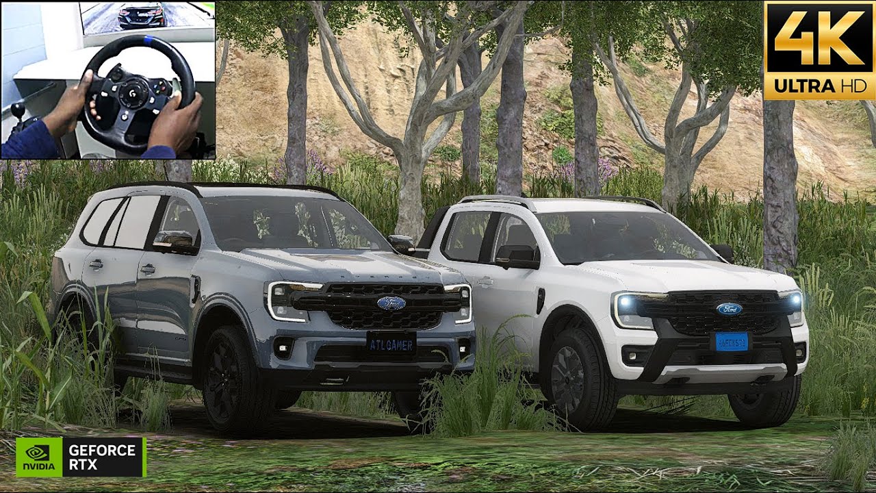 2024 Ford Everest VS Ford Ranger Wild Track Offroad - GTA V Steering gameplay [4K]
