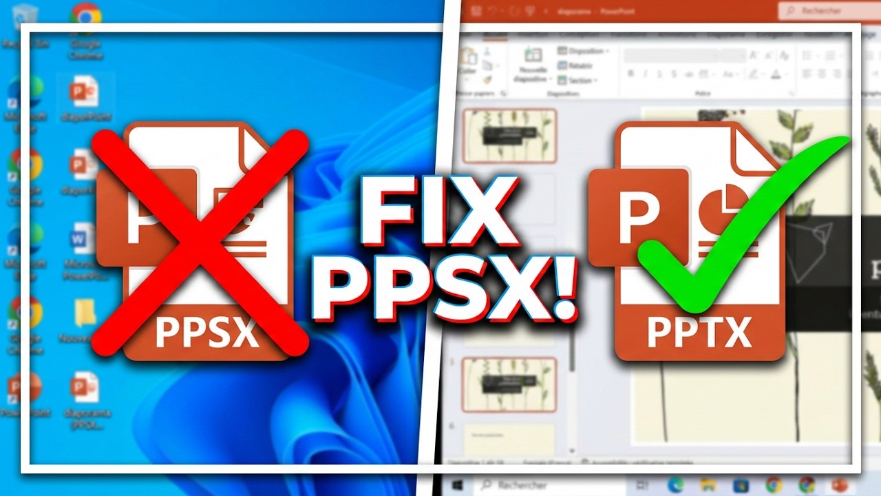 كيفية تحويل ملف باوربونت من ملف للعرض التلقائي فقط pps-ppsx إلى ملف قابل للعرض و التحرير ppt/pptx💻✨