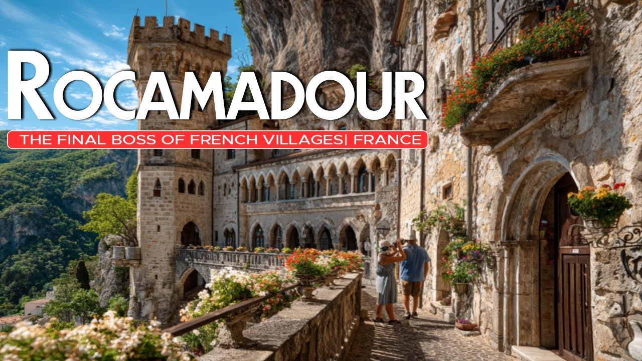 The Insane Village Hanging From A Cliff: Rocamadour Walking Tour 4K
