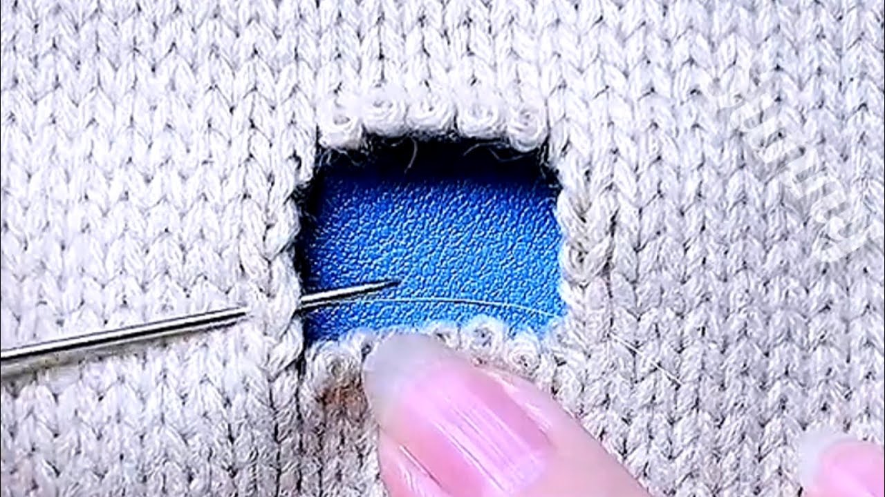 Great Way to Repair Holes in Knitted Sweaters at Home Yourself 💎Beginner's Tutorial🤗
