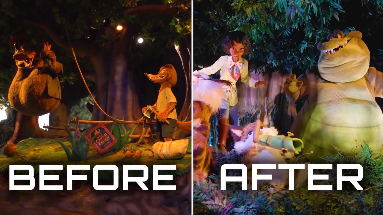 Tiana's Bayou Adventure Vs Splash Mountain Ride POV | Side by Side Ride Through 4K