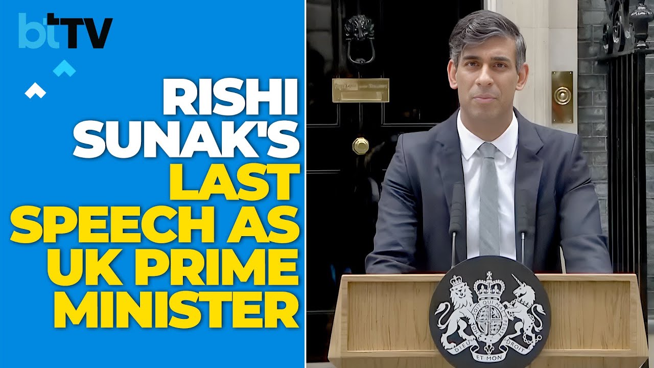 Listen In To Rishi Sunak's Farewell Speech As UK Prime Minister Outside 10 Downing Street