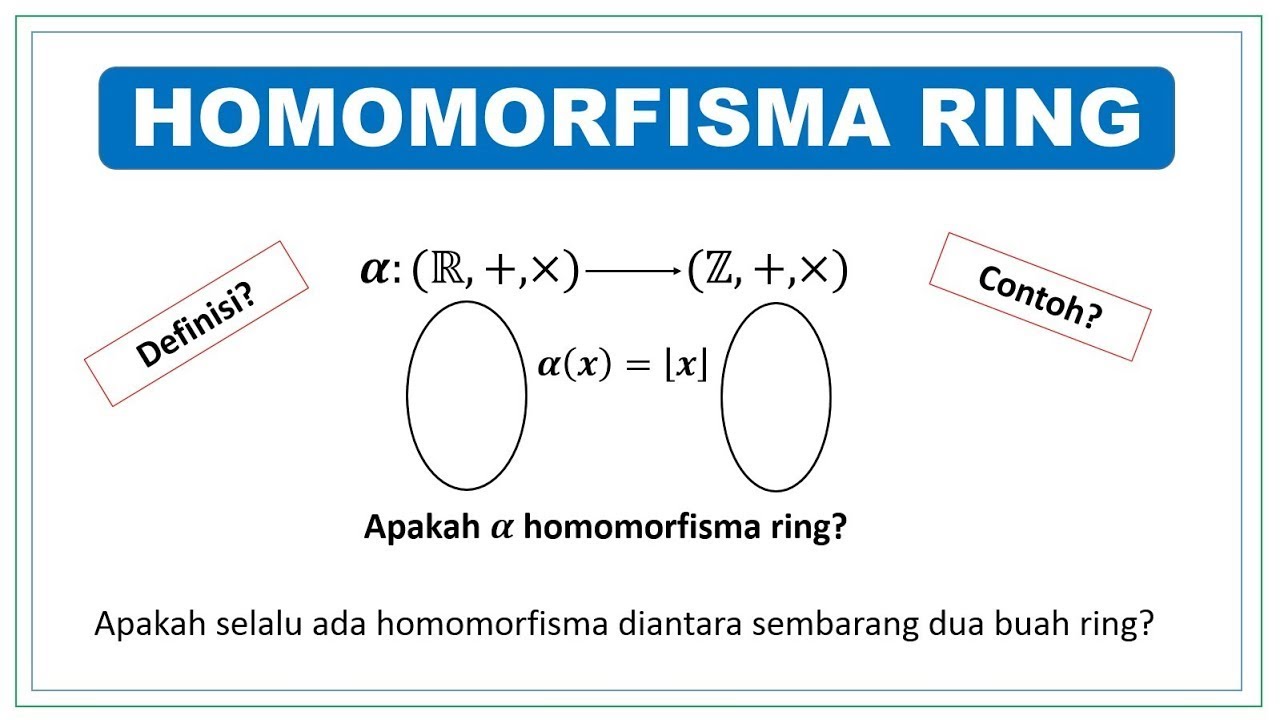 Definisi dan Contoh Homomorfisma Ring, Bagian 1