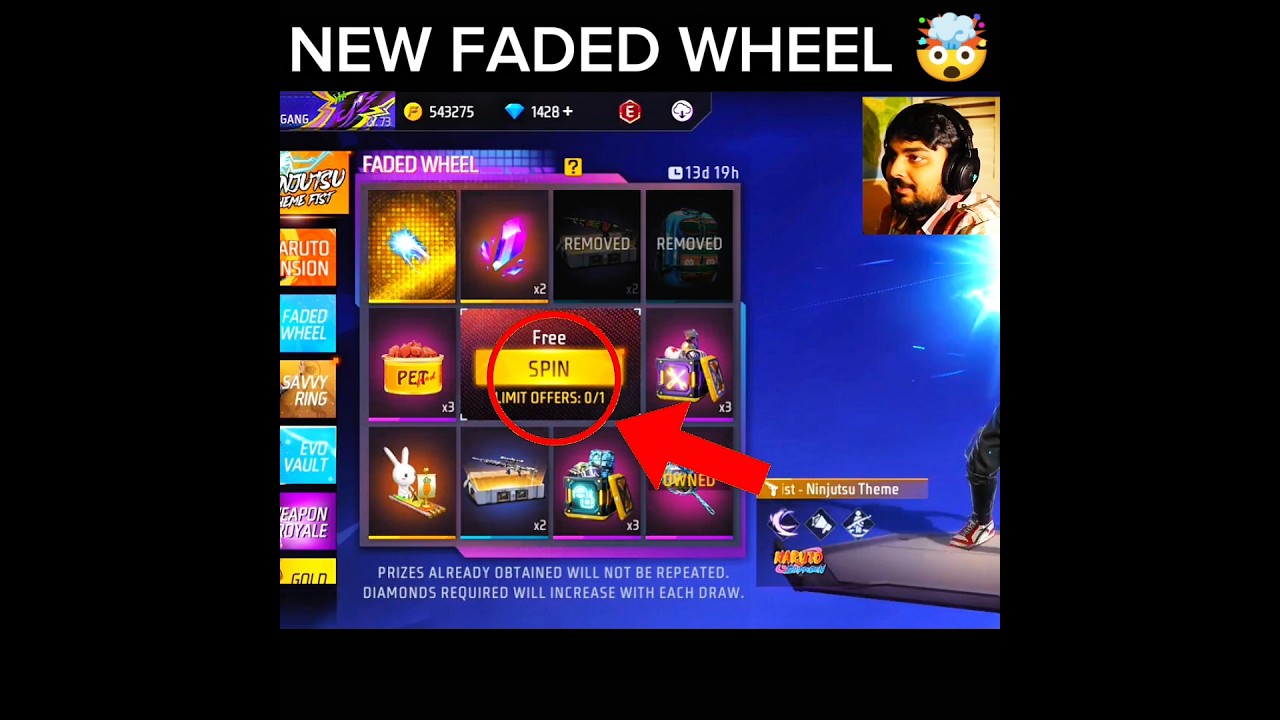 Free Fire New Faded Wheel Event | Free Fire New Fist Skin #freefire #shorts #shortsfeed